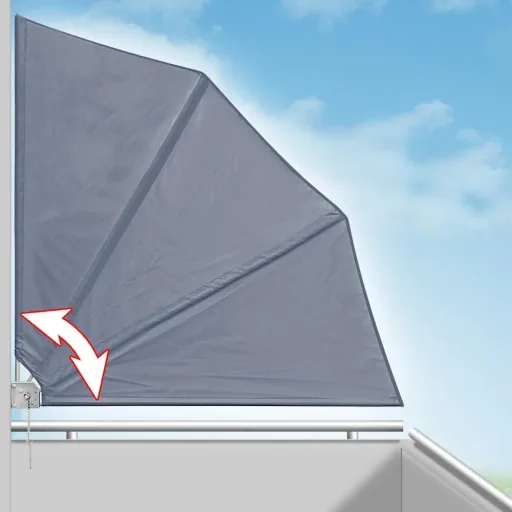 Sun sail - foldable - anthracite - 140x140cm