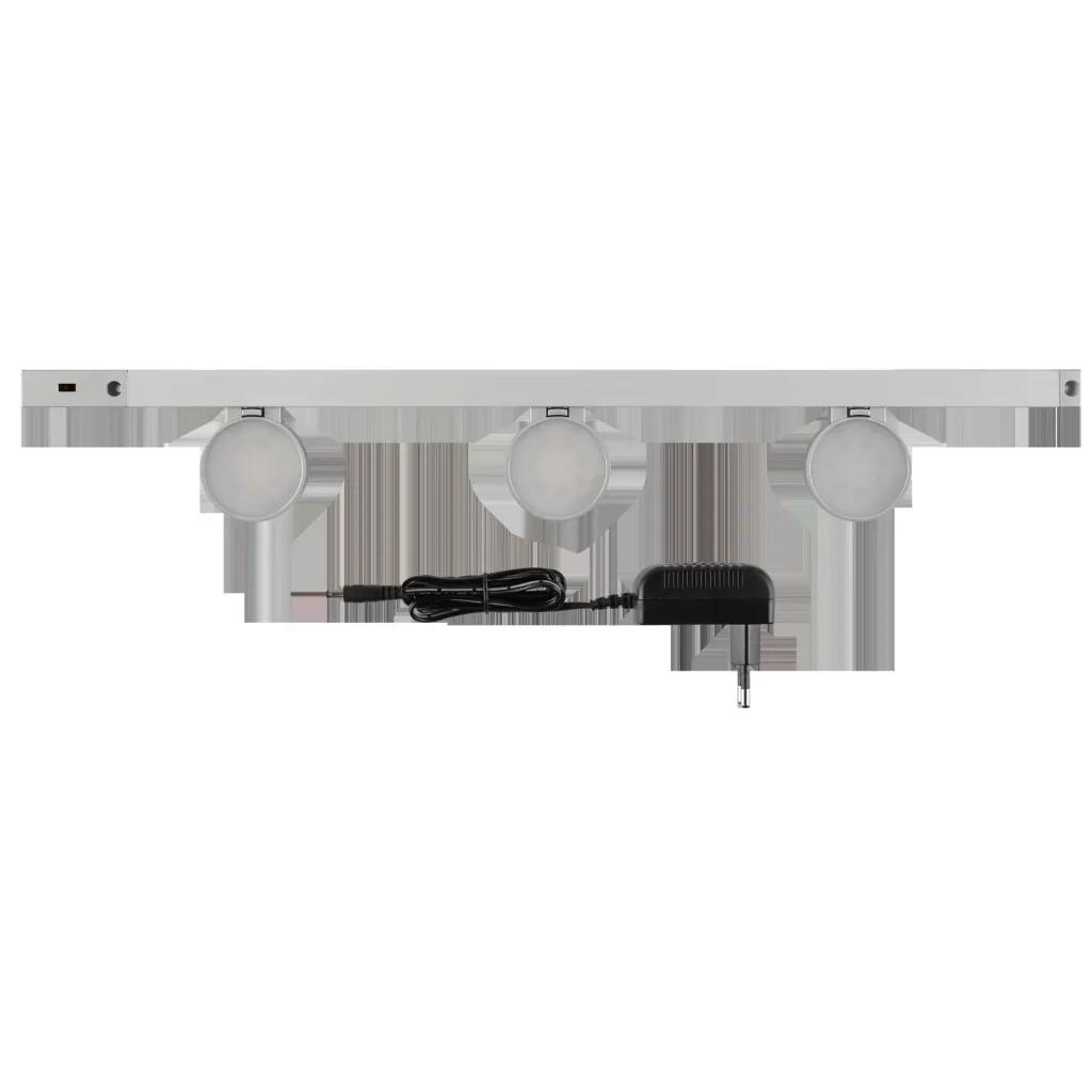 LED under-cabinet light LIGHTRACER 3 with sensor, dimmable 60 cm, 3x3W, color silver