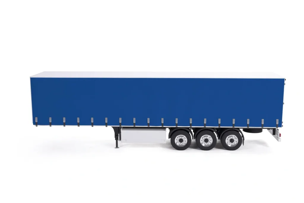 1:14 tarpaulin trailer RTR white/blue