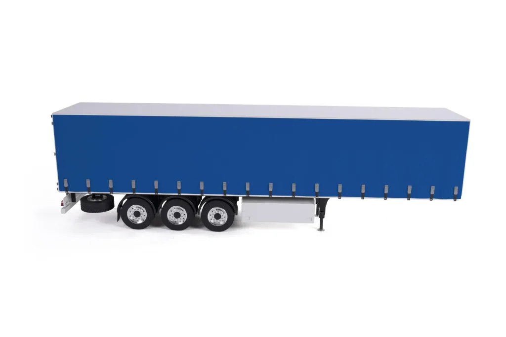 1:14 tarpaulin trailer RTR white/blue