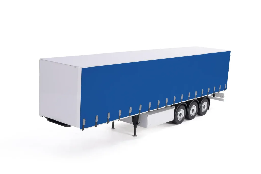 1:14 tarpaulin trailer RTR white/blue