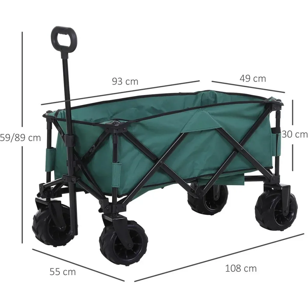 Handcart Foldable handcart 360° garden cart Transport cart with telescopic handle Adjustable handle height Beach cart