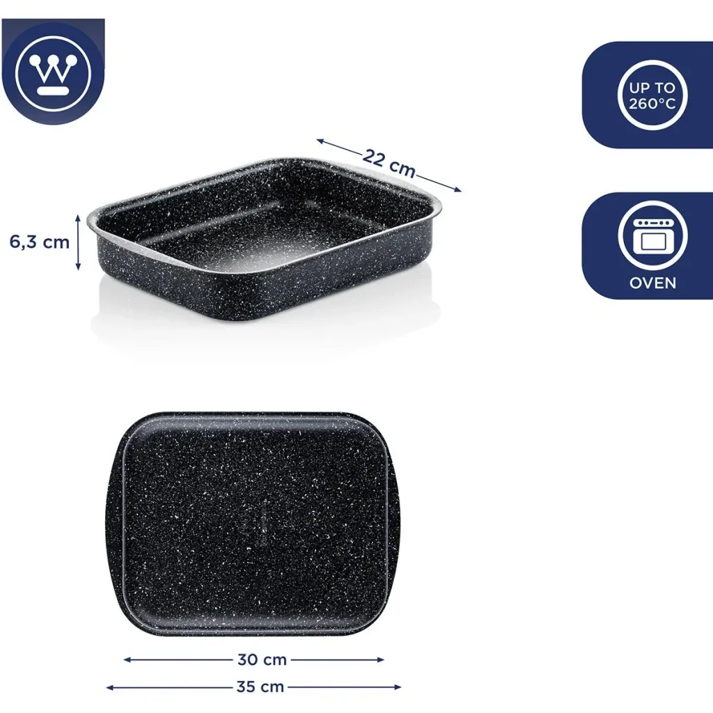 Casserole dish frying pan Ø30 cm (12") Black Marble