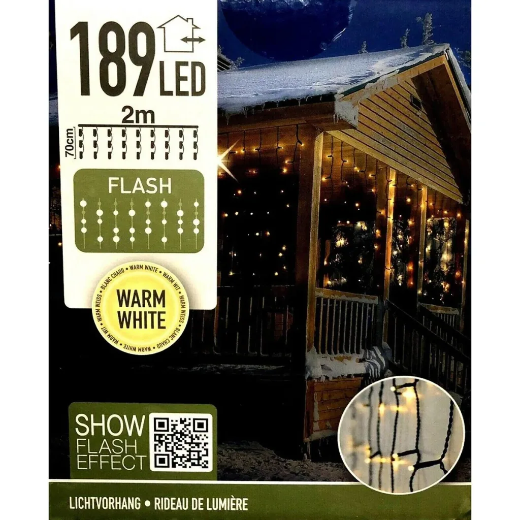 LED icicle light - 189 LEDs - 200 x 70 cm