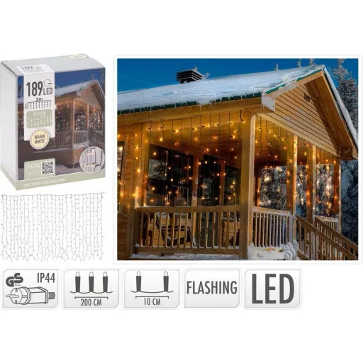 LED icicle light - 189 LEDs - 200 x 70 cm