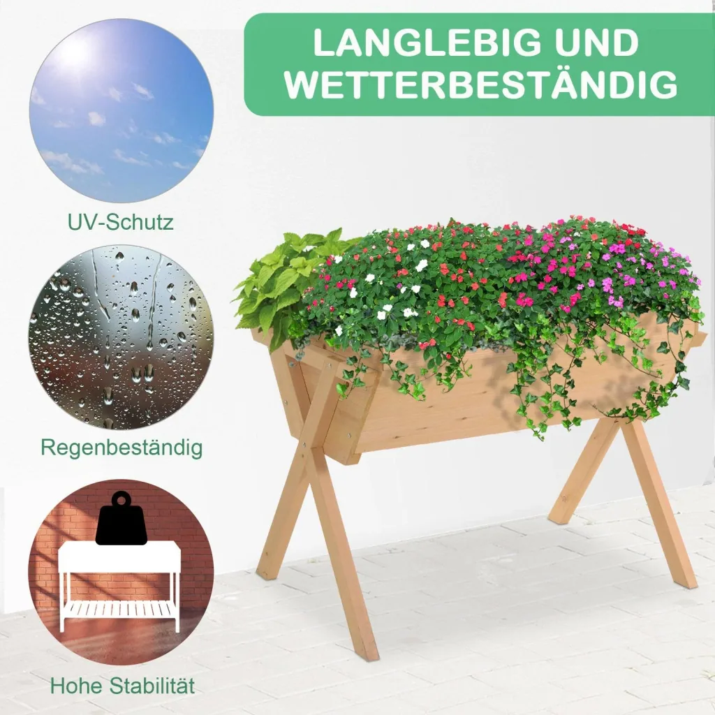 Raised bed with nonwoven fabric