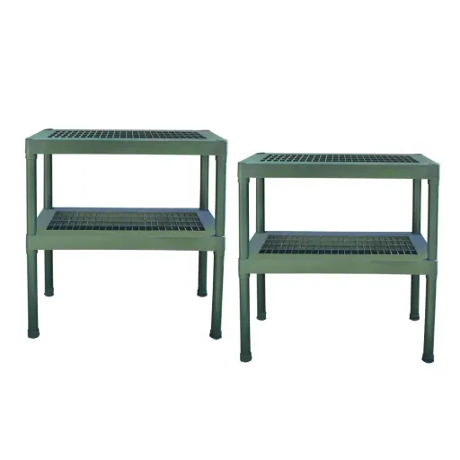 Planting table with 2 levels for plastic greenhouses