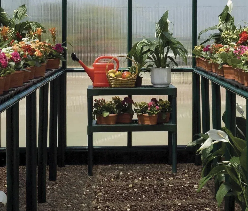 Planting table with 2 levels for plastic greenhouses