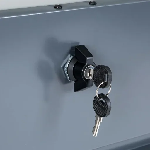 Steel storage box with lock - 120 x 62 x 63 cm - weatherproof