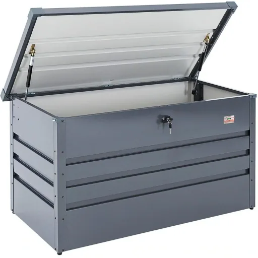 Steel storage box with lock - 120 x 62 x 63 cm - weatherproof