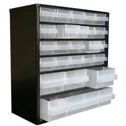 Drawer unit with 24 drawers - 33x30.6x15cm MET Loose Insert A9-1 - Plastic