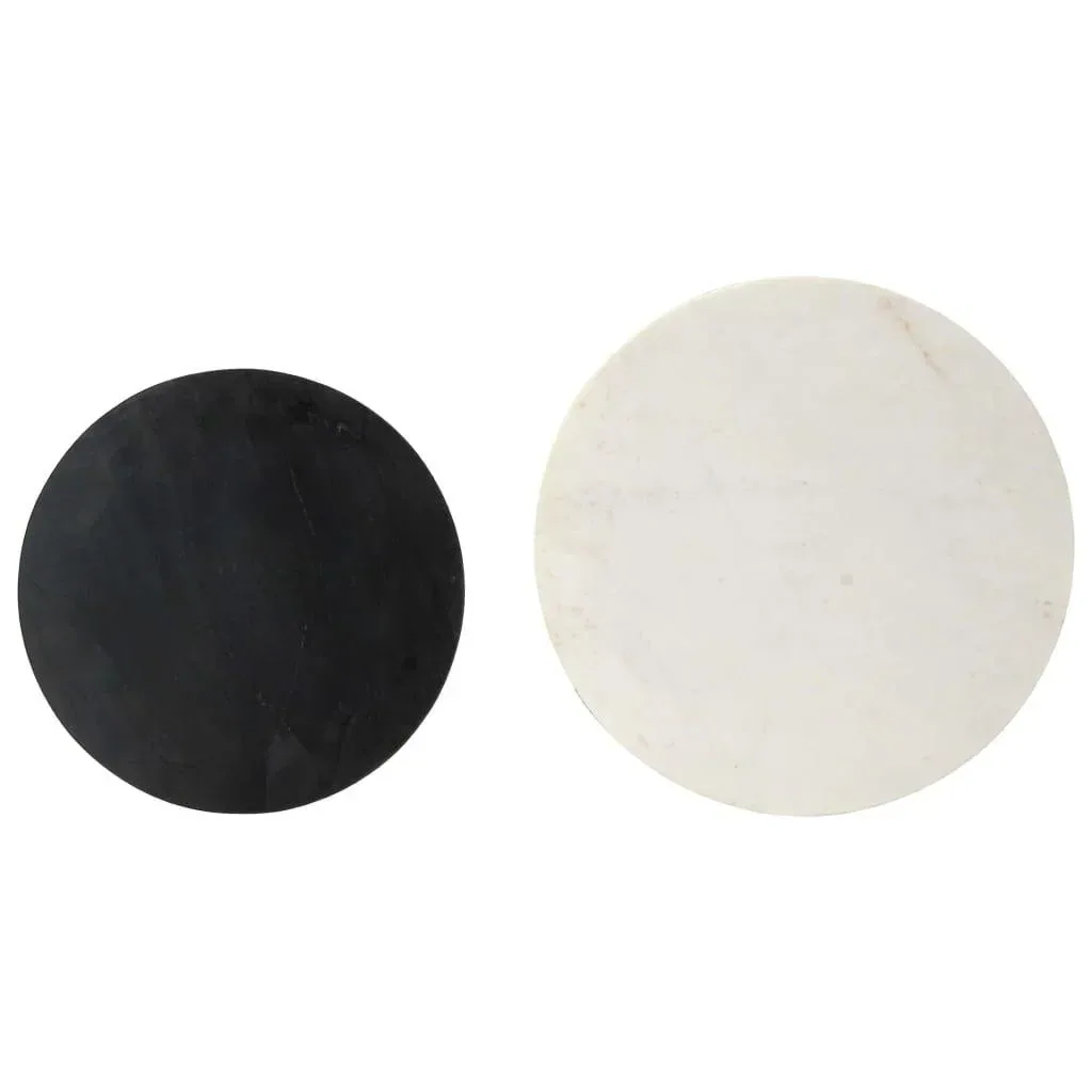 2-piece coffee tables, black and white