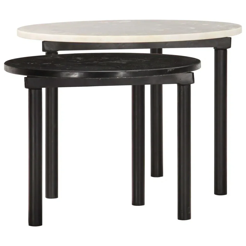 2-piece coffee tables, black and white