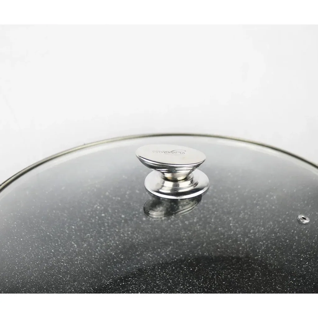 Cooking pot/saucepan - with lid - 24 cm - copper