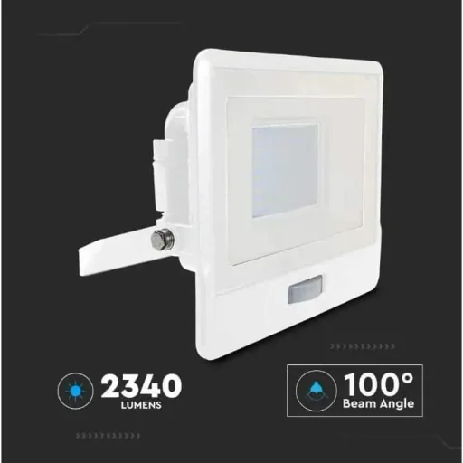 VT-138S LED Floodlight with Sensor - 30 W - 2340 Lm - 4000K - White