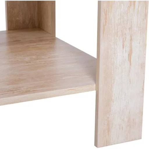 Coffee table side table coffee table with shelf pine wood 110 x 65 cm