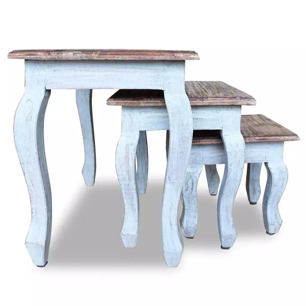 3-piece placemat made of solid recycled wood