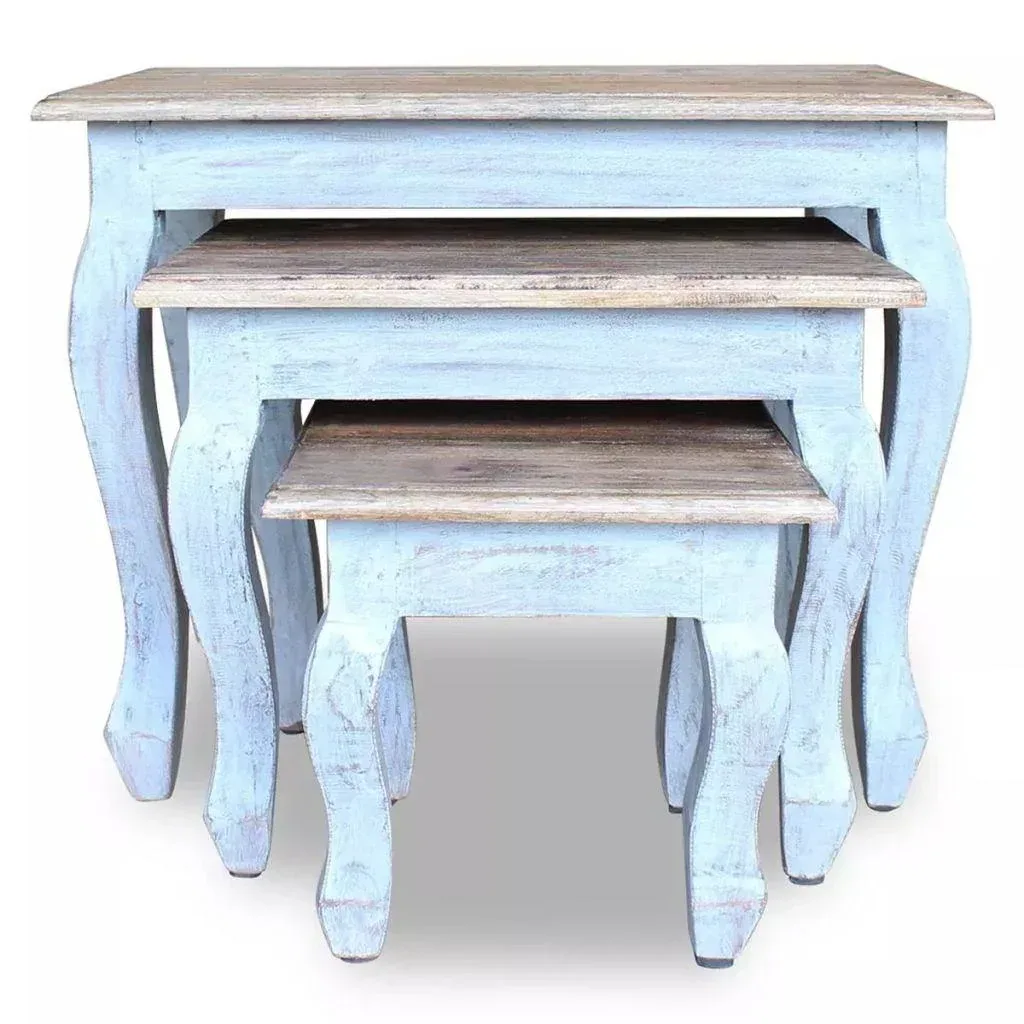 3-piece placemat made of solid recycled wood