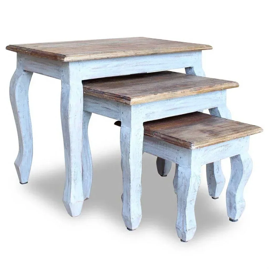3-piece placemat made of solid recycled wood