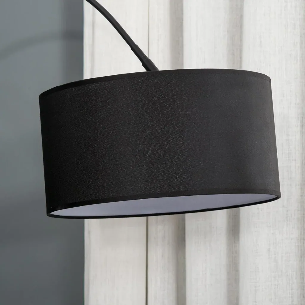 Floor lamp with 180° adjustable lampshade black