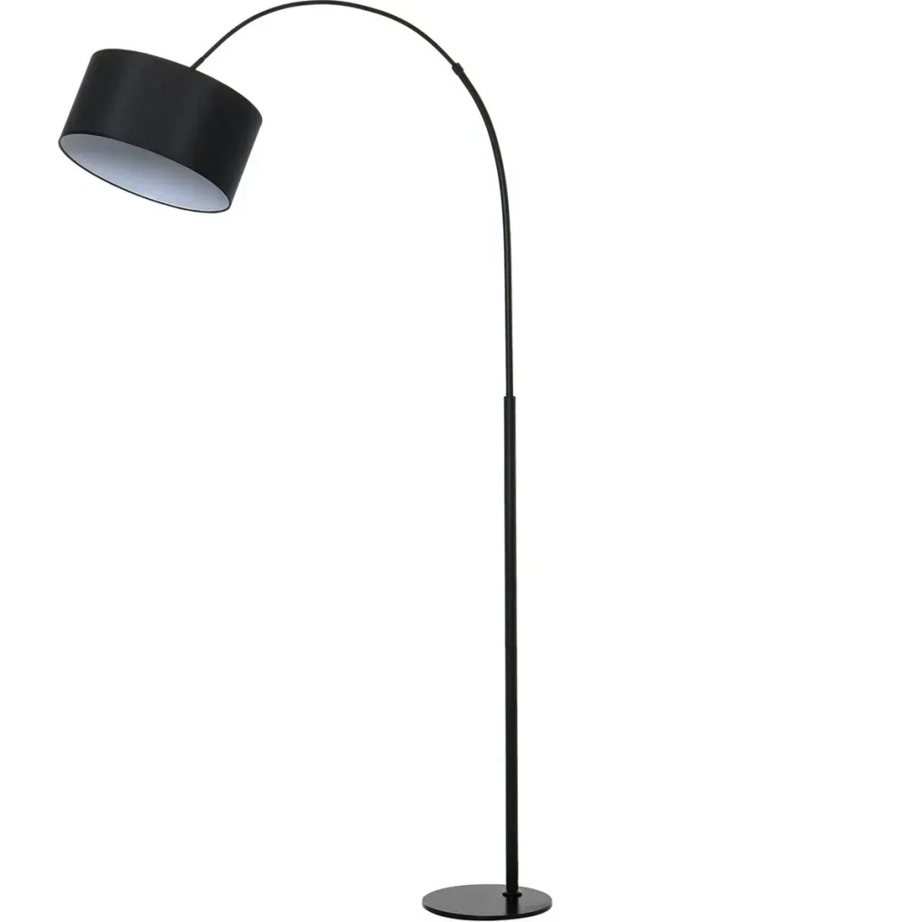 Floor lamp with 180° adjustable lampshade black