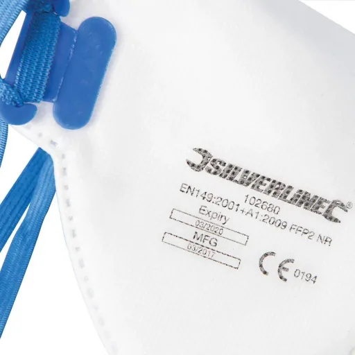 Flat foldable FFP2 dust mask, disposable display box, 50 pcs. FFP2