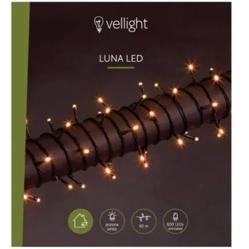 Vellight Christmas Lights - 40m - 600 LEDs - Arizona White - Indoor & Outdoor