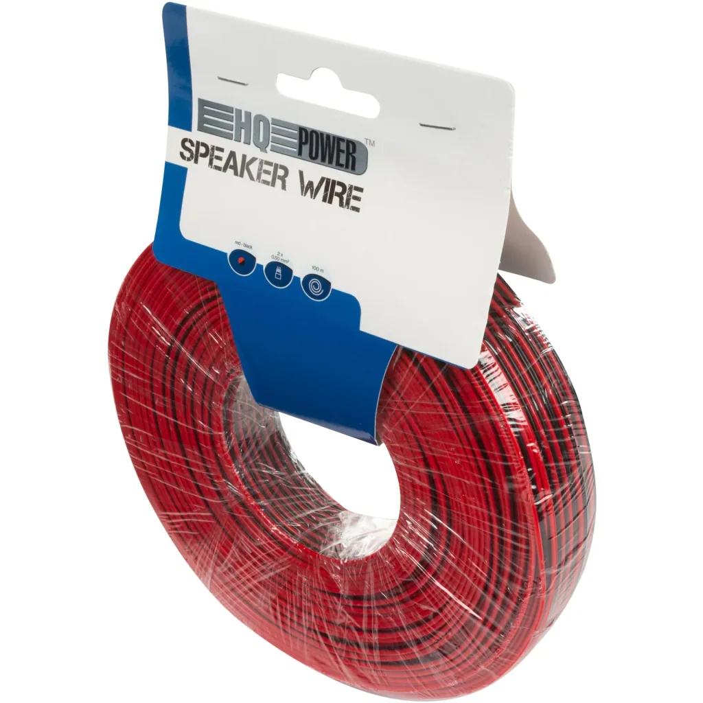 speaker cable - red/black - 2 x 0.50 mm² - 100 m
