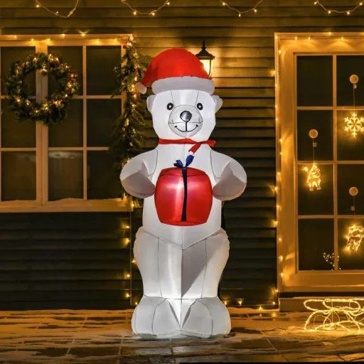 Inflatable Christmas Polar Bear 1.8 m Decorations