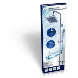 Shower set - square - rain shower - separate hand shower - sliding handle
