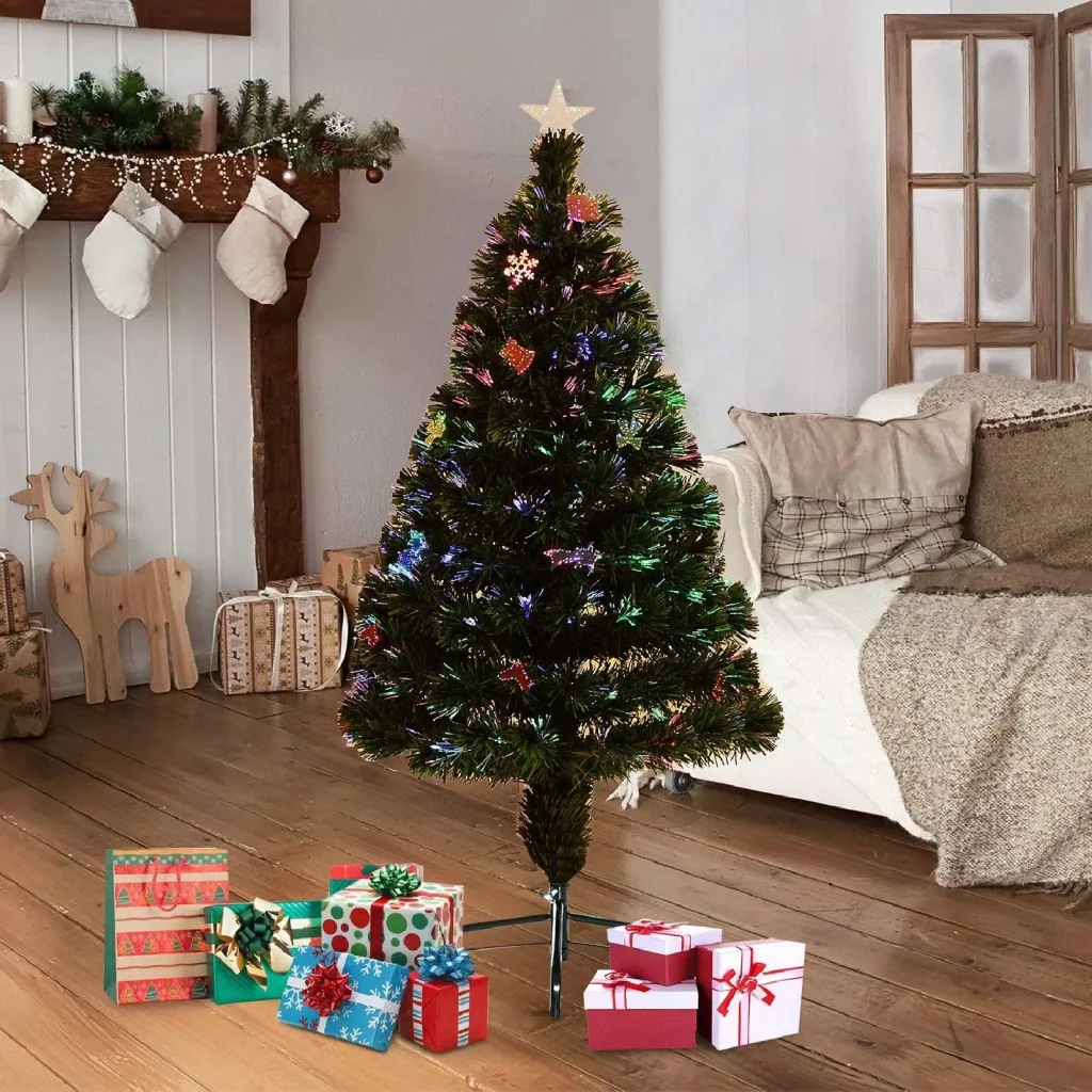 Christmas tree LED light fiber 120cm green