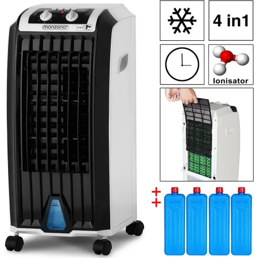 Mobile air conditioner white/black 5L including timer 2 cooling elements
