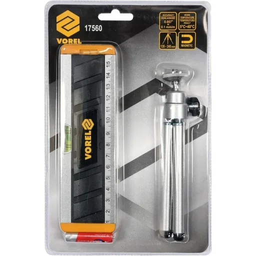 Laser spirit level with tripod - 170mm - With LED lighting