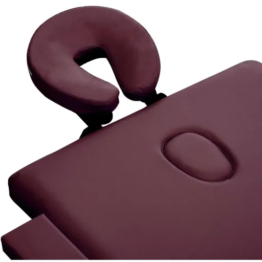 Foldable massage table with 3 zones, wood purple