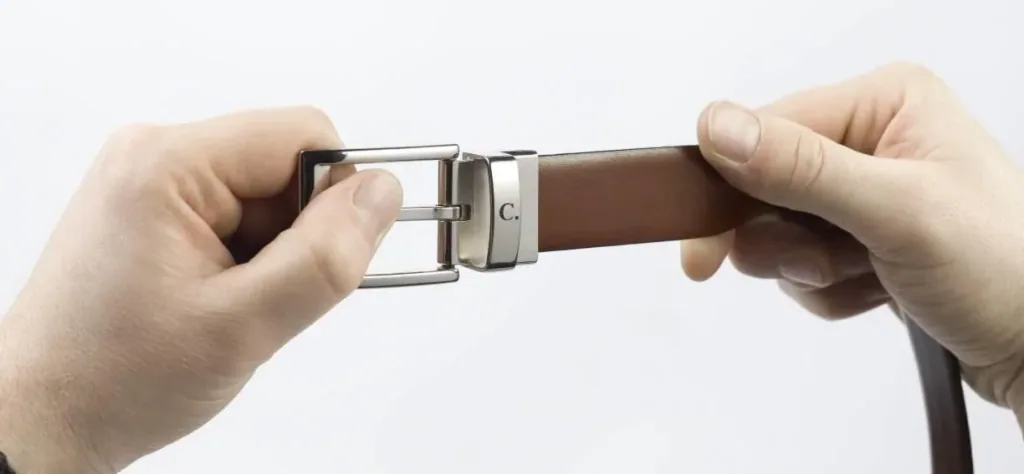 Reversible belt 125 cm, black-brown