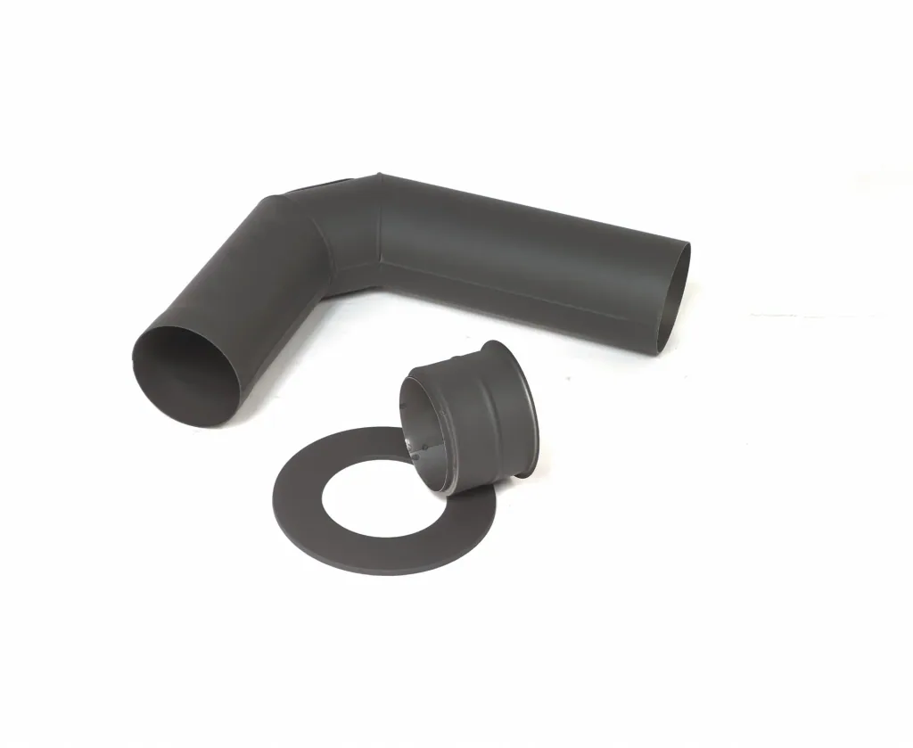 Chimney pipe connection set 150 mm standard titanium