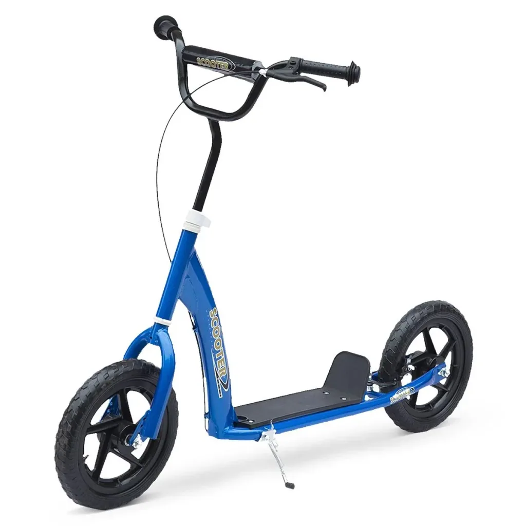 Children's scooter, kick scooter, city scooter, children's scooter, kickboard, 12 inches, blue, 120 x 52 x 80-88 cm