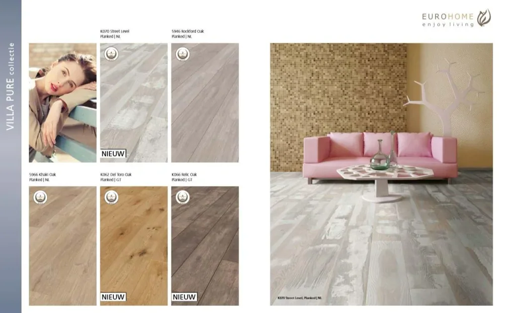 Villa Pure laminate flooring Khaki Oak 8 mm 2.22 m²