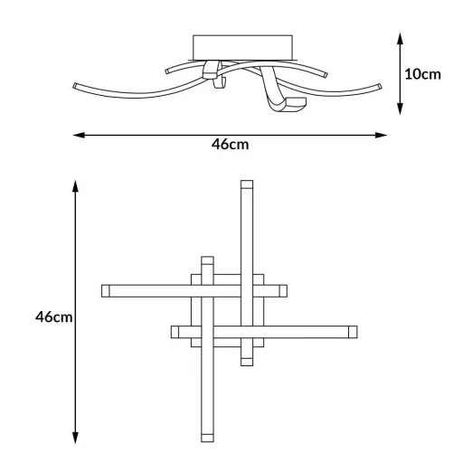 LED ceiling light - lighting, 4 arms