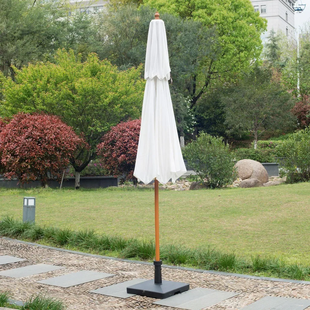 Wooden parasol garden parasol balcony parasol double roof 2.7m