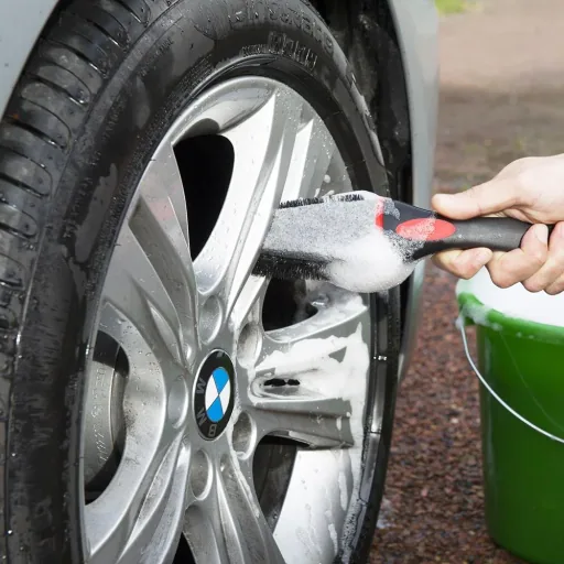 Rim and tire cleaning set