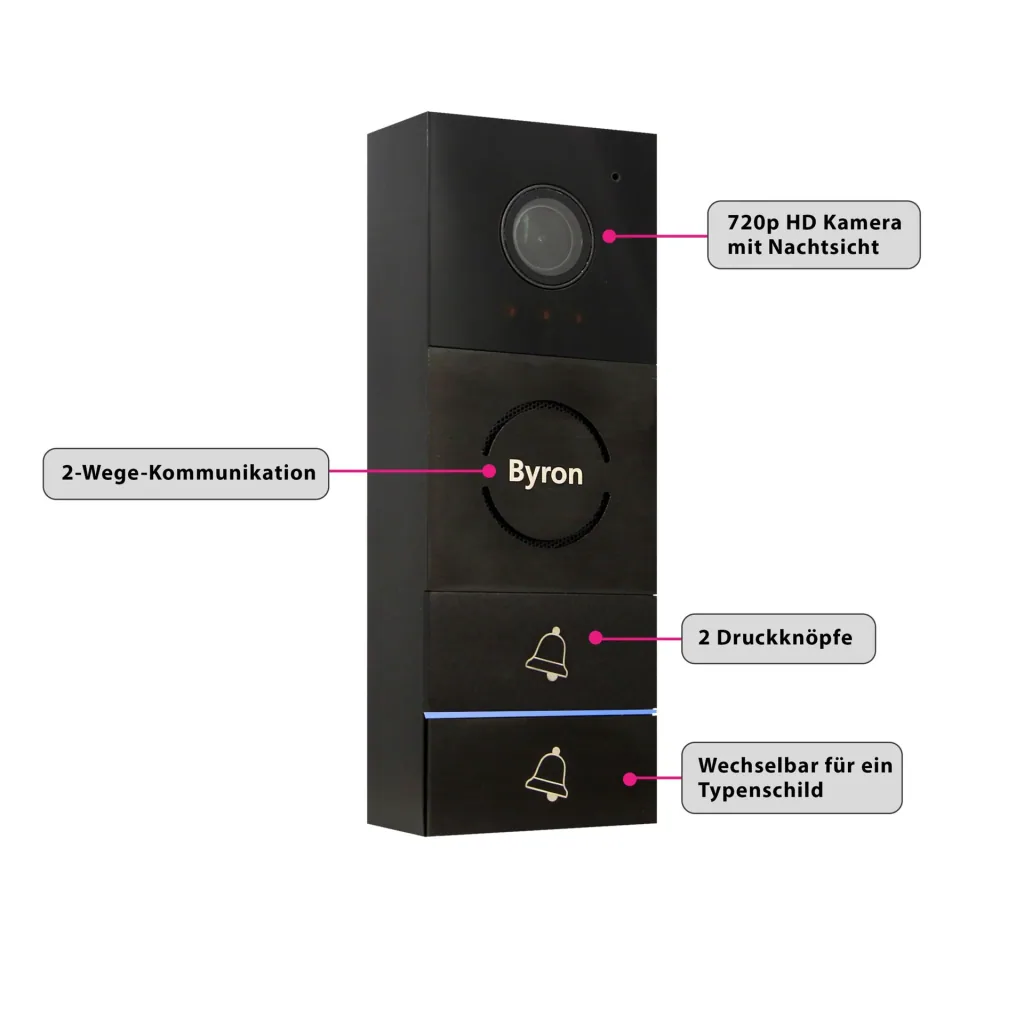 Video intercom 7 inch touchscreen 2 screens