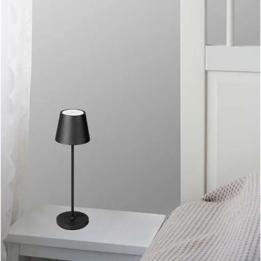VT-7522 Table Lamp - 3000K - Dimmable via Touch - Rechargeable - Black - IP54