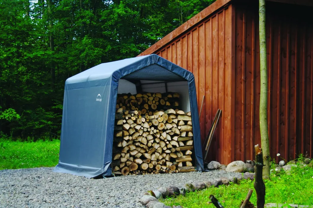 Foliegereedschapshuis 5,76 m², grijs, 240×240 cm – DuPont-stalen frame, weerbestendig