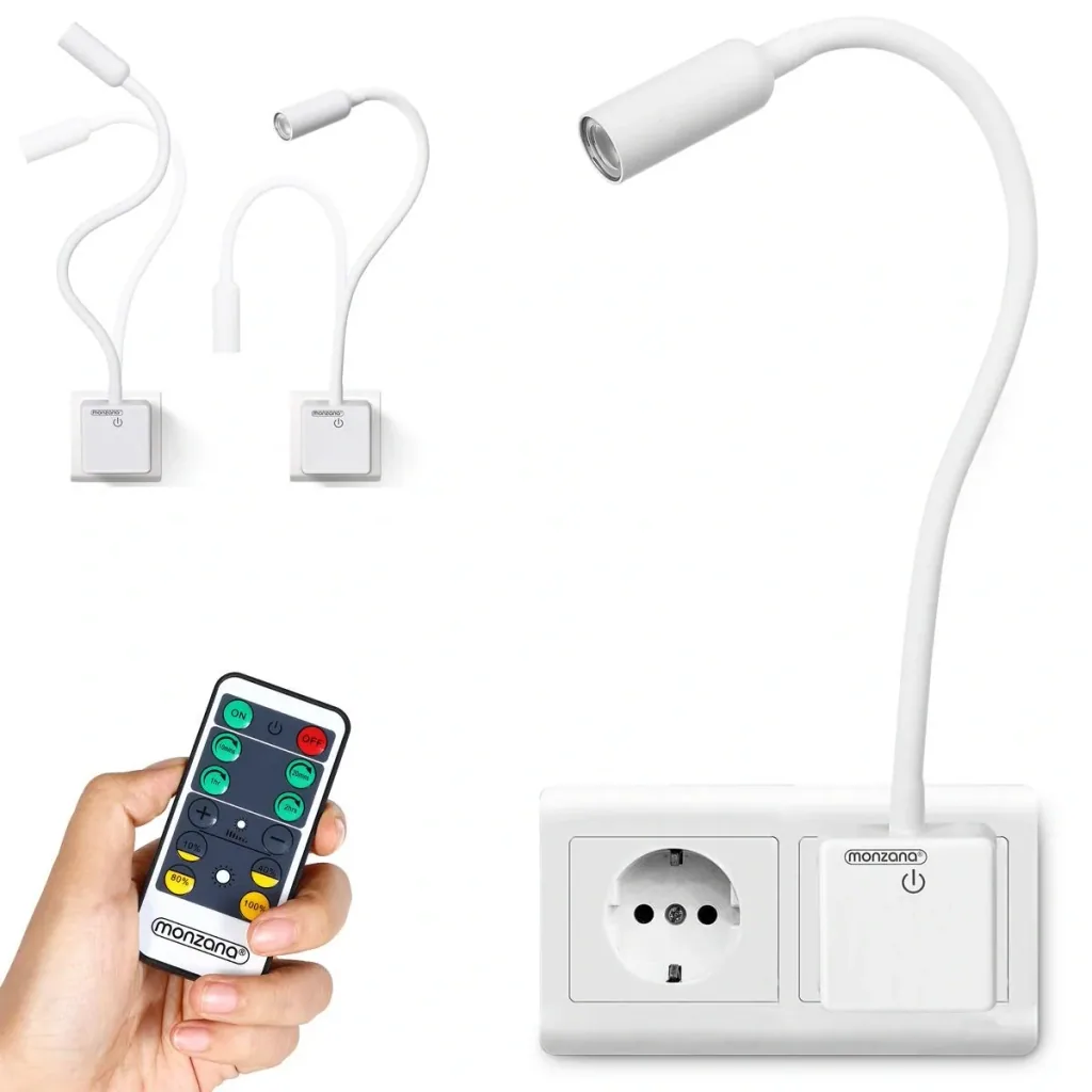 LED wall light Svetloba white with remote control