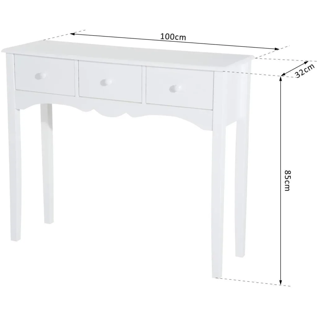 Console table MDF, white