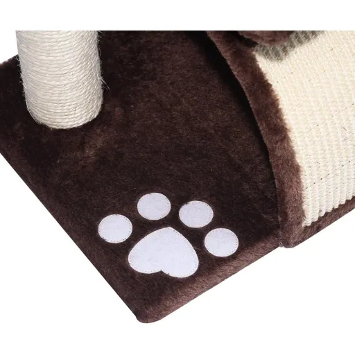 Cat scratching post with ball