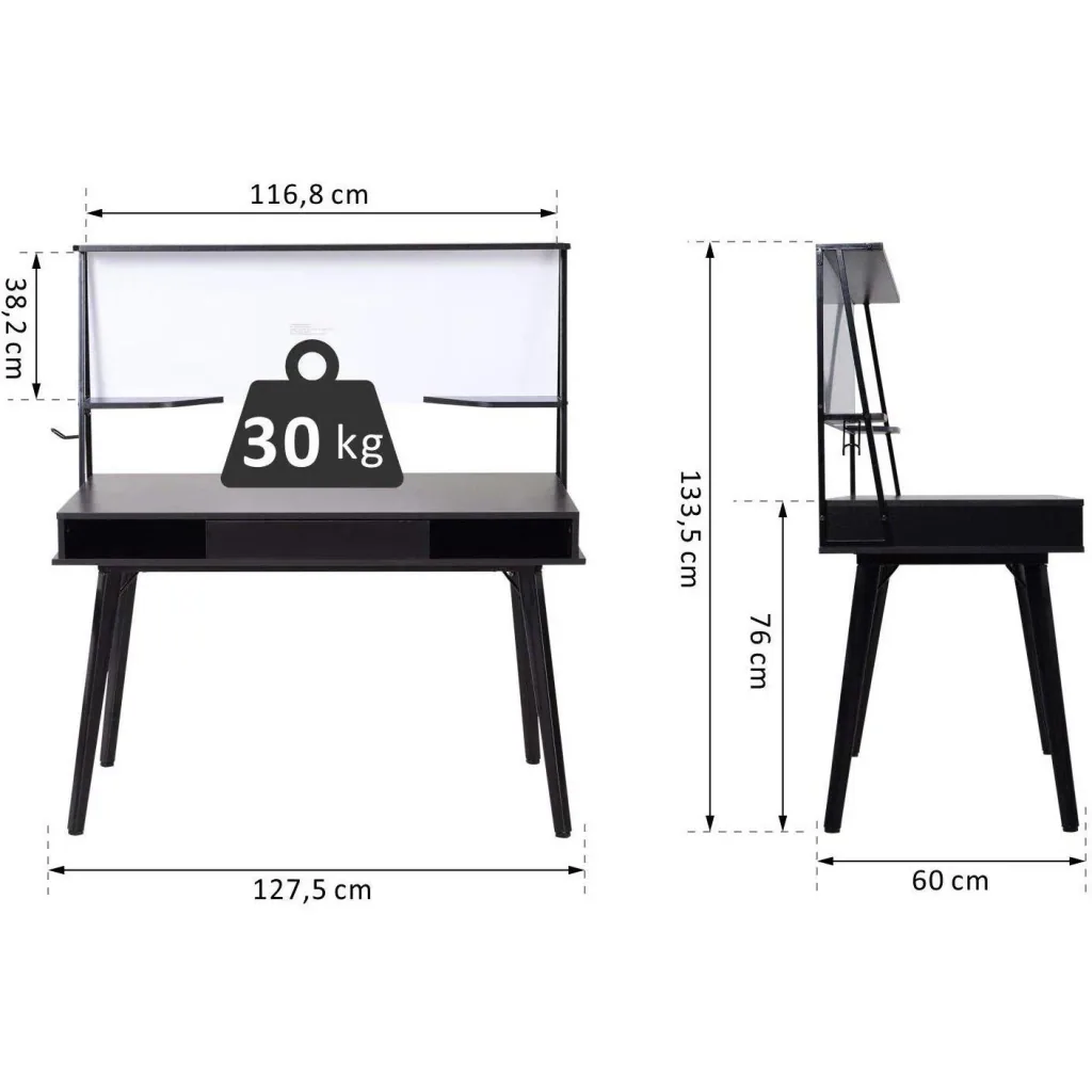 Desk with whiteboard