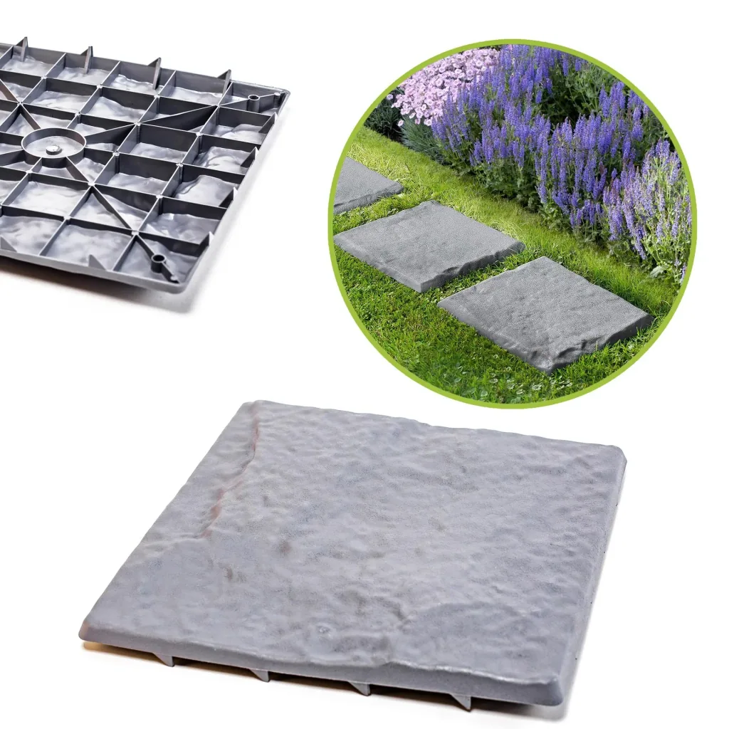 Stone look paving slabs in a set of 4