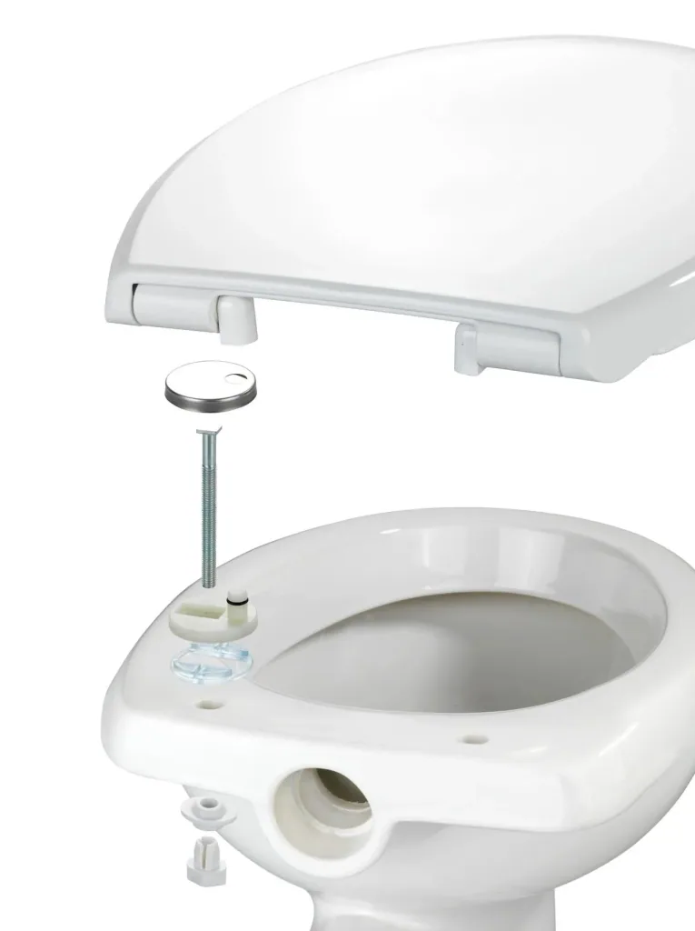 Toilet seat Solaro white, thermoplastic, Fix-Clip hygiene fastening